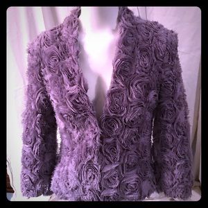 Decorative floral grey jacket